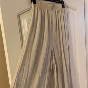 3/$15 NWOT Ivory Sheer Pants with Shorts Liner S